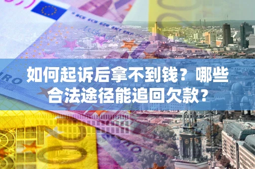 武汉如何起诉后拿不到钱？哪些合法途径能追回欠款？