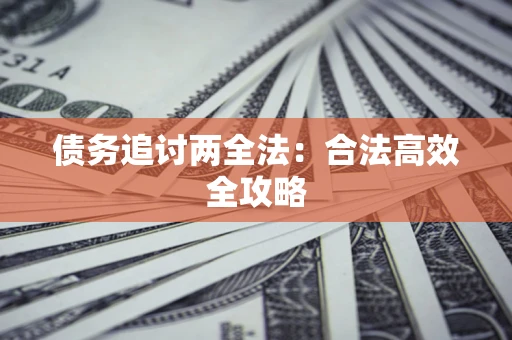 武汉债务追讨两全法：合法高效全攻略