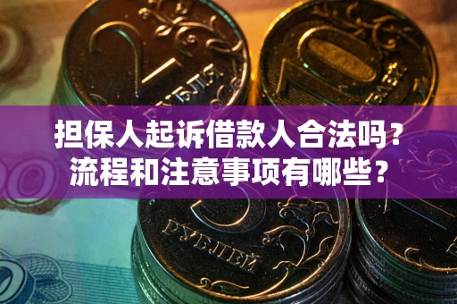 武汉担保人起诉借款人合法吗？流程和注意事项有哪些？