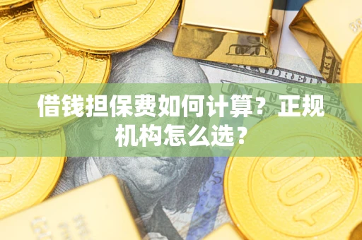 武汉借钱担保费如何计算？正规机构怎么选？