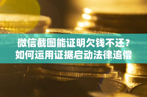 武汉微信截图能证明欠钱不还？如何运用证据启动法律追偿程序？