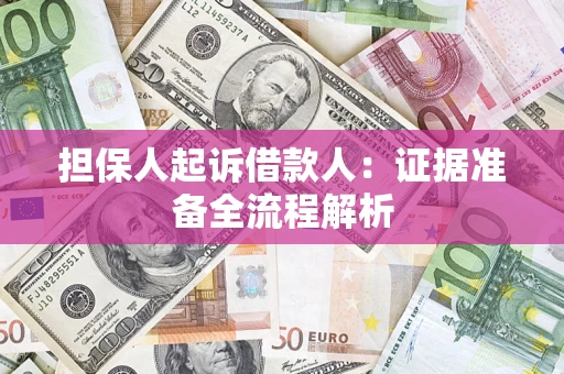 武汉担保人起诉借款人：证据准备全流程解析