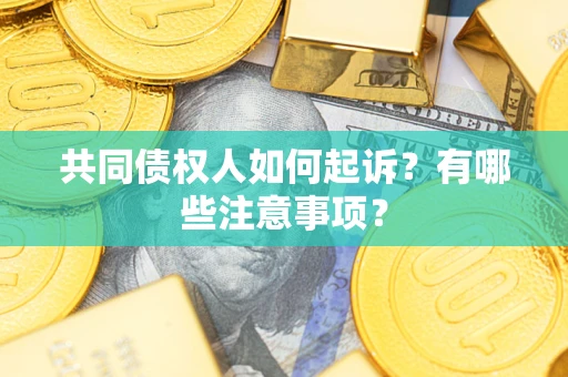 武汉共同债权人如何起诉？有哪些注意事项？